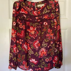Long sleeve floral blouse